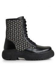 Pepe Jeans Botki PLS50505 Czarny. Czarne botki Pepe Jeans, bez wzorów, z jeansu, bez obcasa, na płaskiej podeszwie, bez zapięcia. Za 369.99 zł.