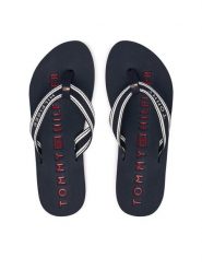 Tommy Hilfiger Japonki Th Webbing Summer Sandal FW0FW09193 Granatowy. Niebieskie japonki Tommy Hilfiger, bez wzorów, z materiału. Za 169.99 zł.
