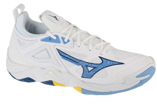 Buty do siatkówki unisex, Wave Momentum 3. Białe buty treningowe Mizuno, bez wzorów, z materiału, przed kostkę, bez zapięcia, do siatkówki, mizuno wave. Za 683.00 zł.