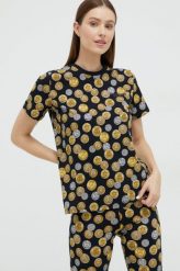 Moschino Underwear t-shirt damski kolor biały. Czarne t-shirty Moschino Underwear, l, bez wzorów, z dzianiny, bez kołnierzyka, bez ramiączek. W wyprzedaży za 399.99 zł.