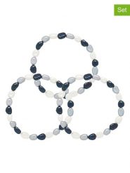 Pearline Bransoletki (3 szt.) z kamieniami szlachetnymi rozmiar: onesize. Białe bransoletki Pearline, z perłą, srebrne. Za 317.99 zł.