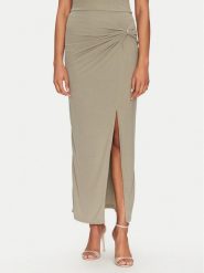 Guess Spódnica midi W5GD0E KAQL2 Khaki Regular Fit. Brązowe spódnice Guess, xl, z aplikacjami, midi. Za 269.99 zł.