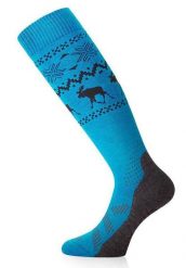 Skarpety narciarskie uniseks Lasting FWW 518 Merino 85%. Niebieskie skarpetki LASTING, bez wzorów, z dzianiny. Za 139.90 zł.