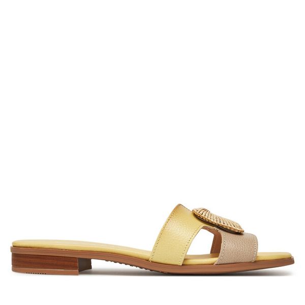 Klapki Hispanitas. Brązowe klapki Hispanitas, bez wzorów, bez obcasa, bez zapięcia. Za 299.99 zł.