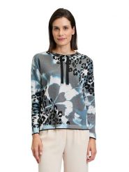 Betty Barclay Sweter w kolorze błękitno-szarym rozmiar: 40. Czarne swetry Betty Barclay, bez wzorów, ze splotem, bez ramiączek. Za 113.10 zł.