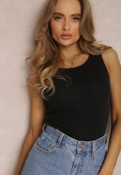 Czarny Top Bawełniany Philista. Czarne topy Renee, l, bez wzorów, z bawełny, sportowe, bez kołnierzyka, bez ramiączek. W wyprzedaży za 15.99 zł.