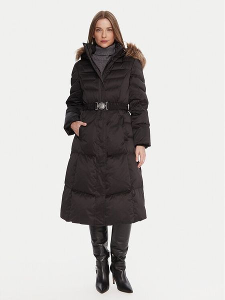 Guess Kurtka puchowa W5BL29 W2802 Czarny Regular Fit. Czarne kurtki Guess, xl, z aplikacjami, z puchu, bez kaptura. Za 1,062.99 zł.