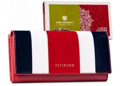 Portfel skórzany Peterson [DH] PTN PL-721-4705 MULT. Czerwone portfele bez wzorów, ze skóry. Za 65.00 zł.