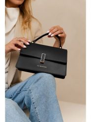 Lia Biassoni Skórzana torebka w kolorze czarnym - 25 x 16 x 7 cm rozmiar: onesize. Czarne torebki klasyczne Lia Biassoni, bez wzorów, z materiału, przez ramię, bez dodatków. Za 282.99 zł.