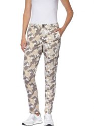 Heine Spodnie w kolorze szarobrązowo-beżowym rozmiar: 42. Brązowe spodnie materiałowe Heine, bez wzorów, z materiału. Za 104.99 zł.