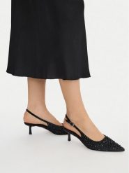 Steve Madden Czółenka Korra-R 11004977 Czarny. Czarne czółenka Steve Madden, bez wzorów, z materiału, bez obcasa, bez zapięcia. Za 387.99 zł.