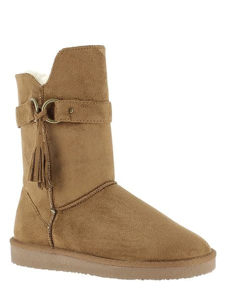 ISLAND BOOT Kozaki zimowe "Crawford" w kolorze jasnobrązowym rozmiar: 39. Brązowe kozaki Island Boot, na zimę, bez wzorów, z materiału, eleganckie, bez obcasa, bez zapięcia. Za 135.17 zł.