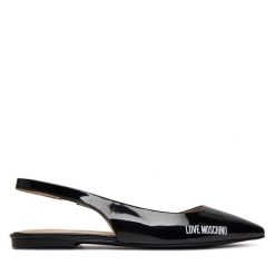 Sandały LOVE MOSCHINO. Czarne sandały Love Moschino, bez wzorów, bez obcasa, na płaskiej podeszwie, bez zapięcia. Za 899.99 zł.