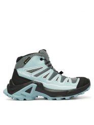 Salomon Trekkingi X Ultra Mid Gore-Tex L47746100 Zielony. Zielone buty trekkingowe Salomon, z gore-texu, bez zapięcia. Za 439.99 zł.