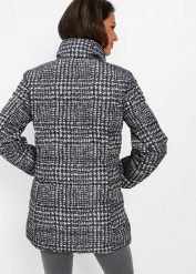 Długa kurtka pikowana. Czarne kurtki bonprix, bez wzorów, eleganckie, bez kaptura. Za 239.99 zł.