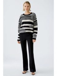 Oui Sweter w kolorze kremowo-czarnym rozmiar: 42. Brązowe swetry Oui, bez wzorów, z wełny, bez ramiączek. Za 158.10 zł.