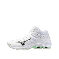 Buty sportowe Mizuno Wave Voltage 2 Mid Biały/Czarny/Zielony żel. Czarne buty treningowe Mizuno, bez wzorów, z gumy, bez zapięcia, mizuno wave. Za 508.75 zł.