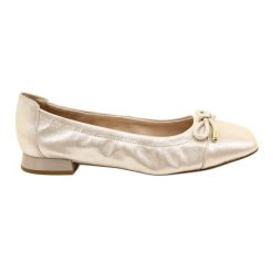 Caprice baleriny buty damskie 9-22104-20 354 TAUPE SUE.MET srebrny. Szare baleriny bez wzorów, ze skóry, klasyczne, bez obcasa, bez zapięcia. W wyprzedaży za 175.94 zł.