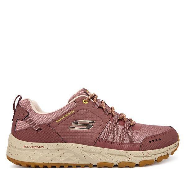 Trekkingi Skechers. Czerwone buty sportowe lifestyle Skechers, bez wzorów, sportowe, bez zapięcia. Za 399.99 zł.