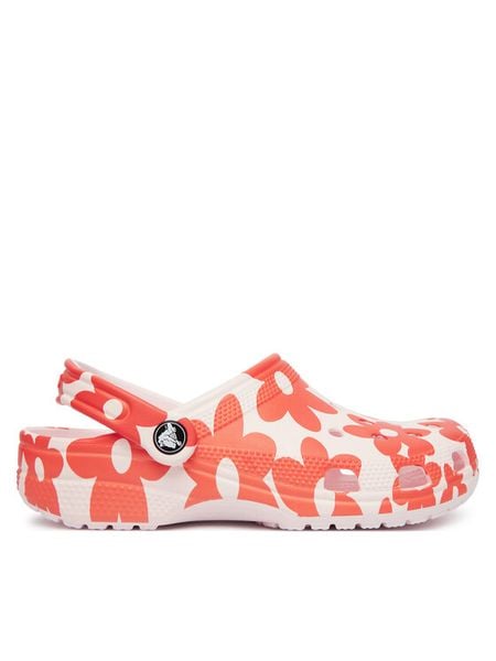 Crocs Klapki Classic Pop Petals Clog 214090 Różowy. Czerwone klapki Crocs, bez wzorów, z tworzywa sztucznego, bez obcasa, bez zapięcia. Za 233.99 zł.