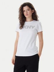 DKNY Sport T-Shirt DP5T9923 Biały Regular Fit. Białe t-shirty sportowe DKNY Sport, xl, bez wzorów, z bawełny, bez ramiączek. Za 179.99 zł.