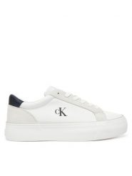 Calvin Klein Jeans Tenisówki Vulc Flatform Mg Nylon Mix YW0YW01896 Biały. Białe trampki Calvin Klein Jeans, bez wzorów, z jeansu, bez zapięcia. Za 399.99 zł.