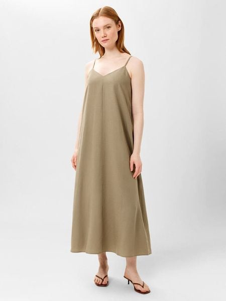 Les Lunes Sukienka "Piiper" w kolorze khaki rozmiar: M. Brązowe sukienki Les Lunes, m, bez wzorów, bez kołnierzyka, bez ramiączek, maxi. Za 252.99 zł.