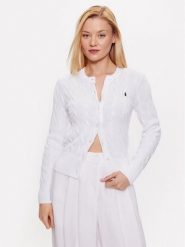 Polo Ralph Lauren Kardigan 211891643001 Biały Regular Fit. Białe swetry Polo Ralph Lauren, l, bez wzorów, z bawełny, bez ramiączek. Za 699.99 zł.