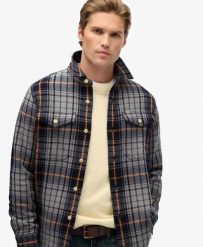 Superdry The Merchant Store Koszula Heavy Checked – 100% Bawełna Organic. Niebieskie koszule Superdry, m, z aplikacjami, z bawełny, klasyczne, bez kołnierzyka, bez ramiączek. Za 408.75 zł.