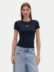 Tommy Jeans T-Shirt Tjw Slim Essential Logo 2 Tee DW0DW20316 Granatowy Regular Fit. Niebieskie t-shirty Tommy Jeans, m, bez wzorów, z jeansu, bez kołnierzyka, bez ramiączek. Za 79.99 zł.