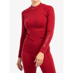 Bluza termoaktywna damska Brubeck Extreme Thermo Sweatshirt. Czerwone bielizna termoaktywna damska Brubeck, bez wzorów, bez kaptura, do biegania. Za 209.99 zł.