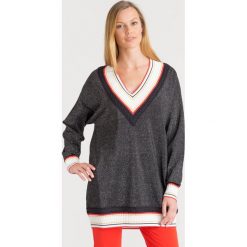 SWETER PINKO. Czarne swetry Pinko, l, z aplikacjami, z materiału, bez ramiączek. Za 605.00 zł.