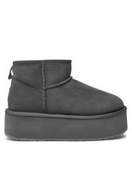 EMU Australia Śniegowce Stinger Micro Flatform W13082 Szary. Szare śniegowce Emu Australia, bez wzorów, ze skóry, bez zapięcia. Za 599.99 zł.