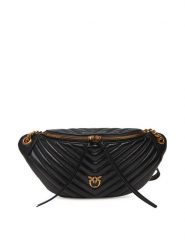 PINKO Saszetka nerka Love Classic Bum Maxi PE 25 PLTT 105311 A0GK Czarny. Czarne nerki i saszetki Pinko, bez wzorów, ze skóry, bez dodatków. Za 1,489.00 zł.
