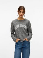 Vero Moda Sweter w kolorze szarym rozmiar: M. Szare swetry Vero Moda, m, bez wzorów, z materiału, bez ramiączek. Za 69.75 zł.