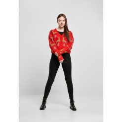 Kardigan damski Urban Classics Szorty oversized christmas. Czerwone swetry Urban Classics, bez wzorów, wizytowe, bez ramiączek. Za 206.00 zł.