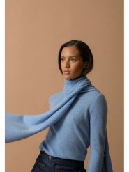 Perfect Cashmere Kaszmirowy szal "Kelly" w kolorze błękitnym - 200 x 30 cm rozmiar: onesize. Niebieskie szaliki i kominy Perfect Cashmere, bez wzorów, z kaszmiru. Za 280.45 zł.