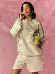 4F Bluza dresowa loose bez kaptura damska - zielona L. Zielone bluzy 4f, l, bez wzorów, z bawełny, bez kaptura. Za 199.99 zł.