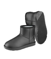 Krótkie kalosze ELT. Czarne kalosze ELT, bez wzorów, z futra, bez zapięcia. Za 186.00 zł.