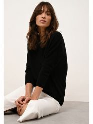 Just Cashmere Kaszmirowy sweter "Rebecca" w kolorze czarnym rozmiar: L. Czarne swetry Just Cashmere, l, bez wzorów, z kaszmiru, bez ramiączek. Za 391.99 zł.