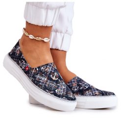 Damskie Tenisówki Slip On Memory Foam Big Star JJ276012 Czarne. Czarne trampki bez wzorów, retro, przed kostkę, bez zapięcia. Za 229.32 zł.