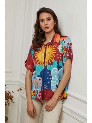 Plume Bluzka "Byzance" ze wzorem rozmiar: XL. Bluzki Plume, xl, bez wzorów, bez kołnierzyka, bez ramiączek. Za 158.47 zł.