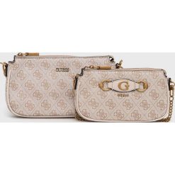 Guess torebka kolor beżowy. Brązowe listonoszki Guess, z aplikacjami, bez dodatków. W wyprzedaży za 469.99 zł.