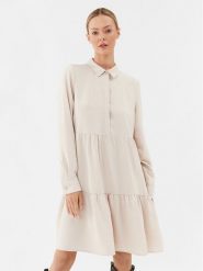 Vero Moda Sukienka codzienna Inge 10293730 Beżowy Regular Fit. Brązowe sukienki Vero Moda, na co dzień, m, bez wzorów, z syntetyku, bez kołnierzyka, bez ramiączek, proste. Za 109.99 zł.