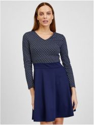 Orsay Sukienka w kolorze granatowym rozmiar: L. Niebieskie sukienki Orsay, l, bez wzorów, bez kołnierzyka, bez ramiączek, mini. Za 74.99 zł.