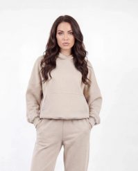 Damska bluza oversize UNLEASH WINGS BEIGE. Brązowe bluzy Wings, uniwersalny, bez wzorów, z materiału, bez ramiączek, bez kaptura. Za 249.90 zł.