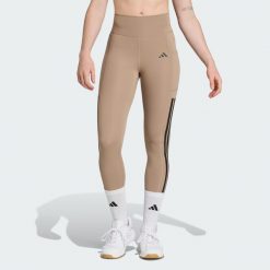 Legginsy Optime 3-Stripes Full Length. Brązowe legginsy adidas, bez wzorów. Za 279.00 zł.