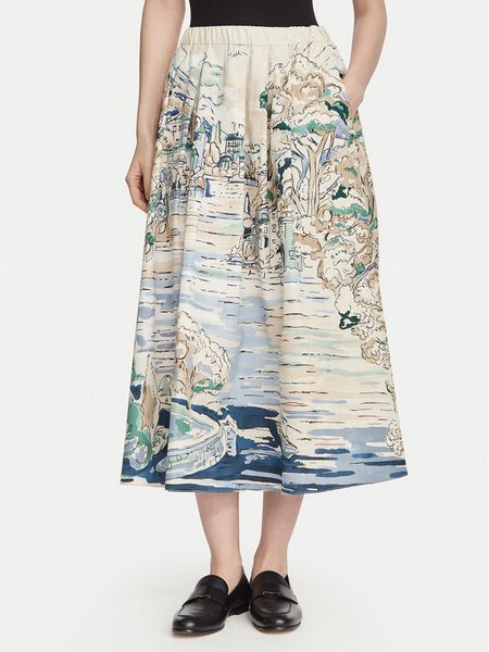 Weekend Max Mara Spódnica midi Adepto 2625106011 Beżowy Regular Fit. Brązowe spódnice Weekend Max Mara, bez wzorów, z bawełny, midi. Za 1,484.00 zł.