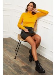 Soft Cashmere Golf w kolorze żółtym rozmiar: 34/36. Żółte swetry Soft Cashmere, bez wzorów, z kaszmiru, klasyczne, bez ramiączek. Za 108.74 zł.