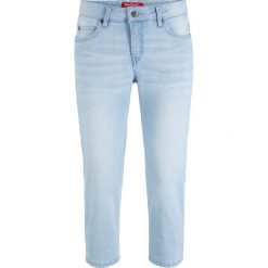 Wygodne dżinsy ze stretchem, dł. 3/4 bonprix jasnoniebieski. Jeansy marki bonprix. Za 89.99 zł.
